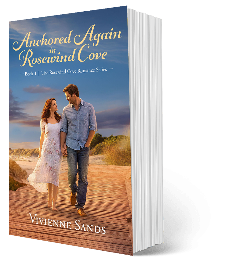 Paperback edition of Anchored Again in Rosewind Cove by Vivienne Sands